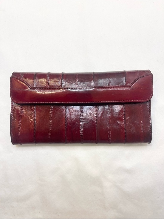 Handbags - Vintage Eel Skin Burgundy Wallet EUC